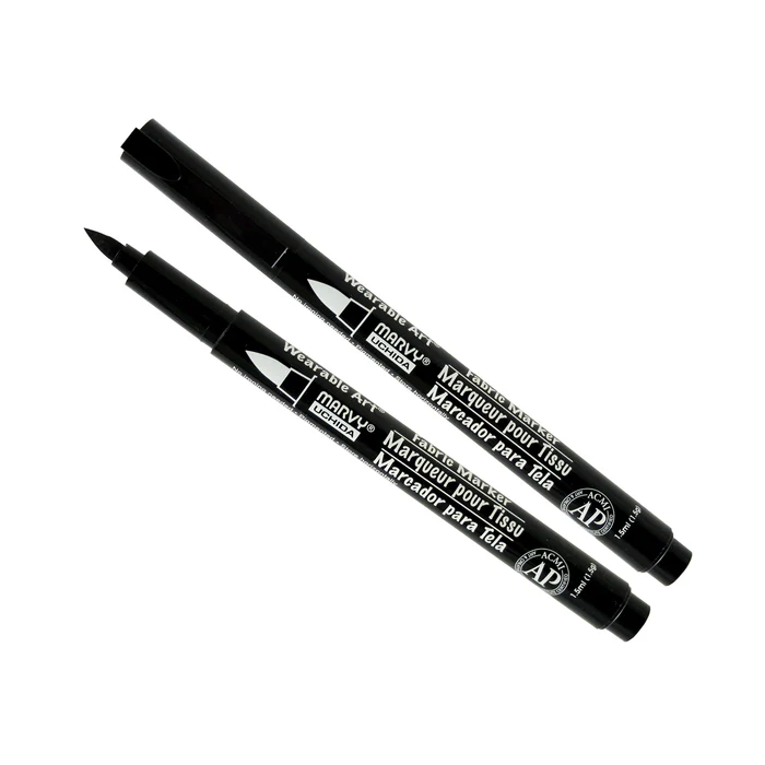 Brush Tip Permanent Fabric Markers
