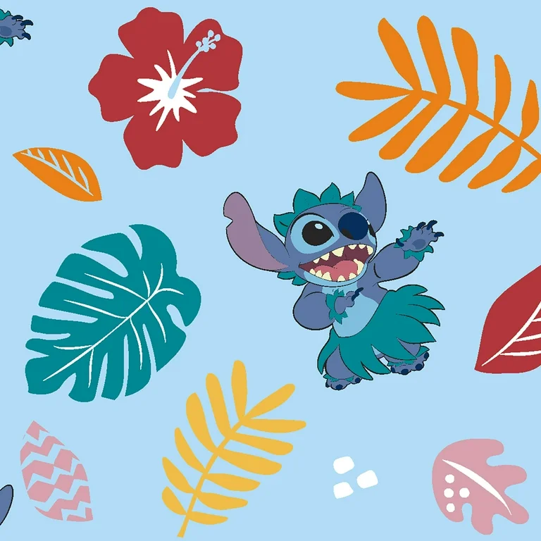 Disney Lilo & Stitch Hawaiian Floral Cotton Fabric