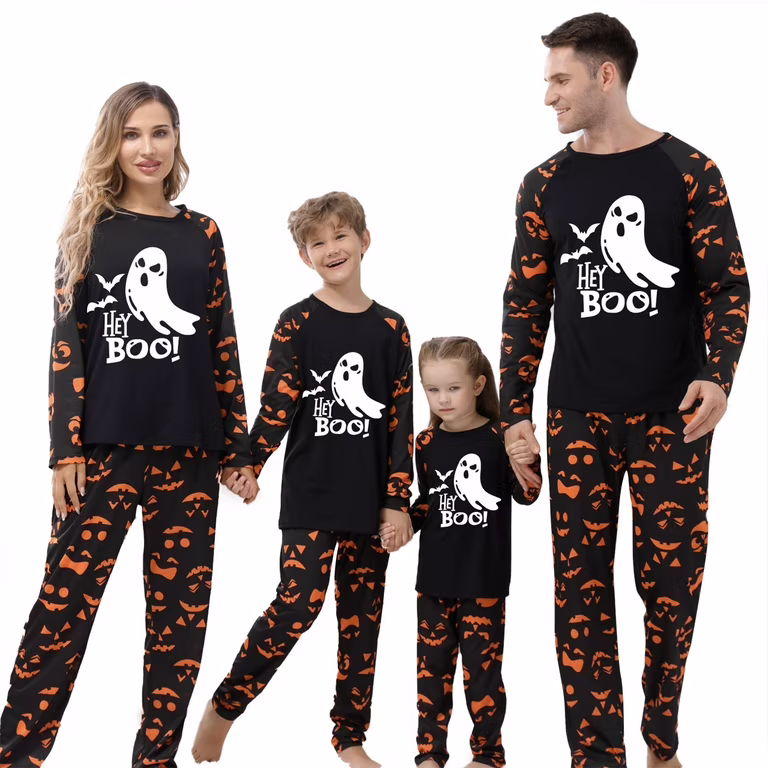 Glow-in-the-Dark Ghost Print Cotton