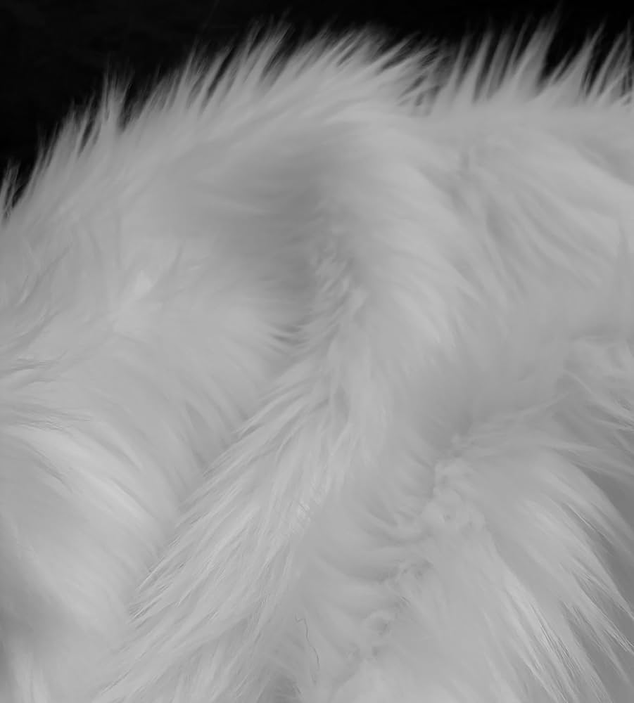 Luxury White Faux Fur Fabric