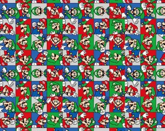 Mario Power-Up Flannel Fabric