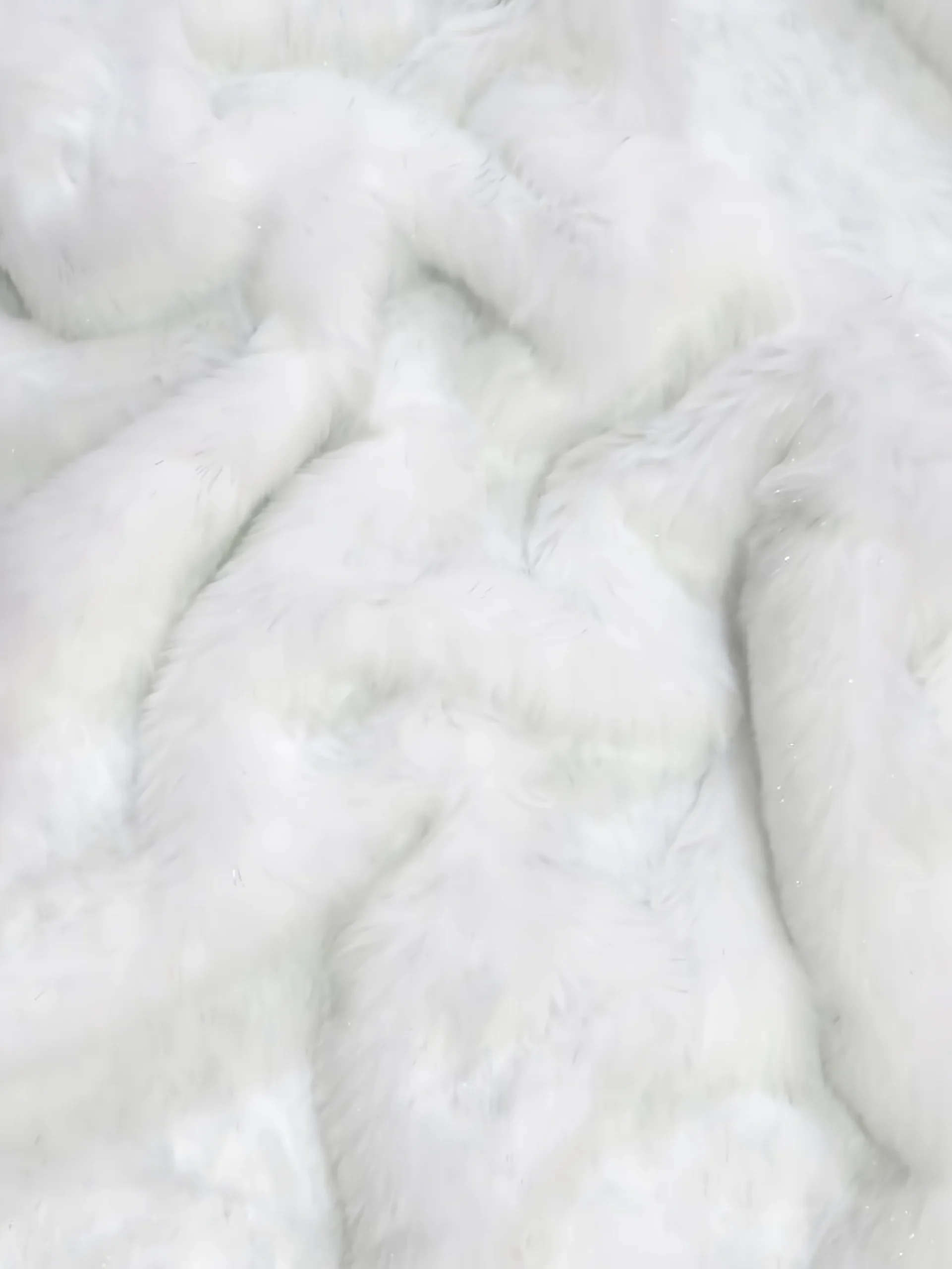 Sparkle White Faux Fur Material